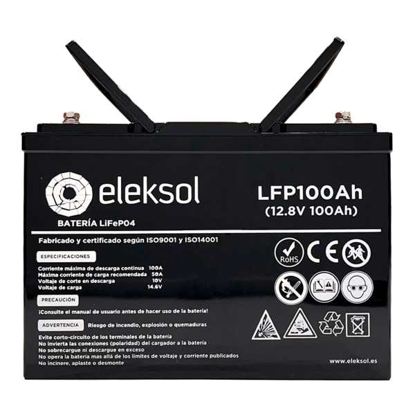 Bateria eleksol 100ah litio3 600x600 - Batería Eleksol de Litio LiFePO4 12.8V 100Ah Bluetooth y BMS