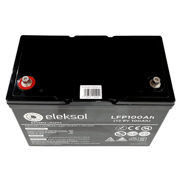 Bateria eleksol 100ah litio4 600x600 - Batería Eleksol de Litio LiFePO4 12.8V 100Ah Bluetooth y BMS